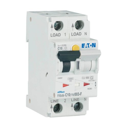 Eaton Dig. aardlekaut. (RCBO) FRBdM, 1P+N, 10A, C-kar., 30mA, 10kA, F-type - Eaton wa sg06621 r - 20068745