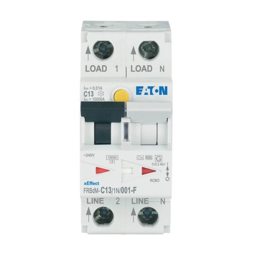 Eaton Dig. aardlekaut. (RCBO) FRBdM, 1P+N, 13A, C-kar., 10mA, 10kA, F-type - Eaton wa sg06821 c - 20068762