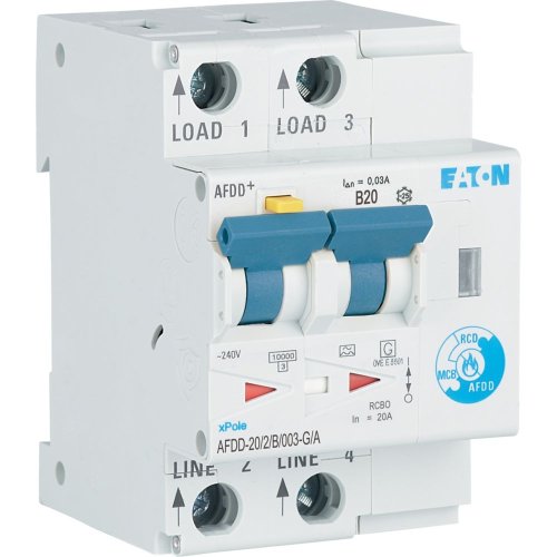 Eaton Vlamboogautomaat (AFDD) 20A 2p B-kar 30mA kortvertraagd - Eaton wa sg100219 l - 20069307