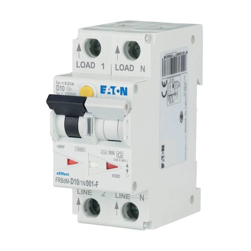 Eaton Dig. aardlekaut. (RCBO) FRBdM, 1P+N, 10A, D-kar., 10mA, 10kA, F-type - Eaton wa sg10321 l - 20068747