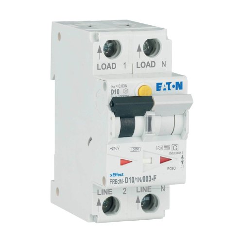 Eaton Dig. aardlekaut. (RCBO) FRBdM, 1P+N, 10A, D-kar., 30mA, 10kA, F-type - Eaton wa sg10421 r - 20068748