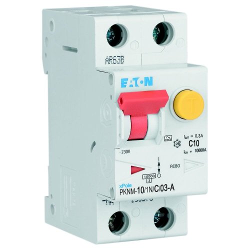 Eaton Aardlekautomaat (RCBO) PKNM, C-kar., 2P incl. N, 10 A, 300 mA, 10 kA,  - Eaton wa sg127019 r - 20066092