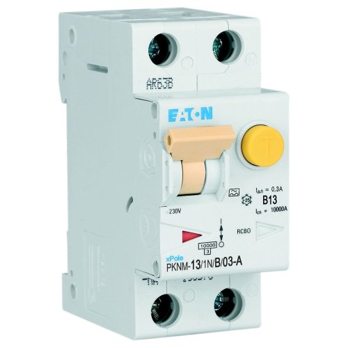 Eaton Aardlekautomaat (RCBO) PKNM, B-kar., 2P incl. N, 13 A, 300 mA, 10 kA,  - Eaton wa sg127819 r - 20066094