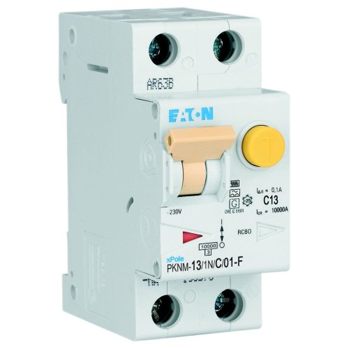 Eaton Aardlekautomaat (RCBO) PKNM, C-kar., 2P incl. N, 13 A, 100 mA, 10kA, F - Eaton wa sg128619 r - 20063548