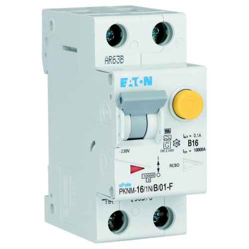 Eaton Aardlekautomaat (RCBO) PKNM, B-kar., 2P incl. N, 16 A, 100 mA, 10kA, F - Eaton wa sg129919 r - 20063546