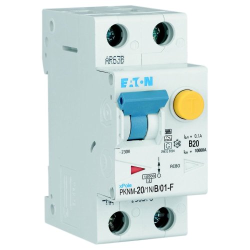Eaton Aardlekautomaat (RCBO) PKNM, B-kar., 2P incl. N, 20 A, 100 mA, 10kA, F - Eaton wa sg132319 r - 20063547