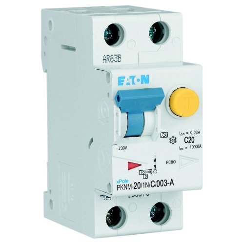 Eaton Aardlekautomaat (RCBO) PKNM, C-kar., 2P incl. N, 20 A, 30 mA, 10 kA, A - Eaton wa sg132919 r - 20066103