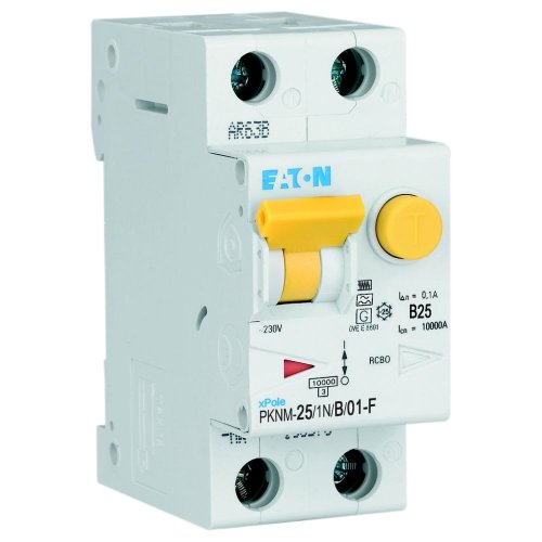 Eaton Aardlekautomaat (RCBO) PKNM, B-kar., 2P incl. N, 25 A, 100 mA, 10kA, F - Eaton wa sg134619 r - 20063554
