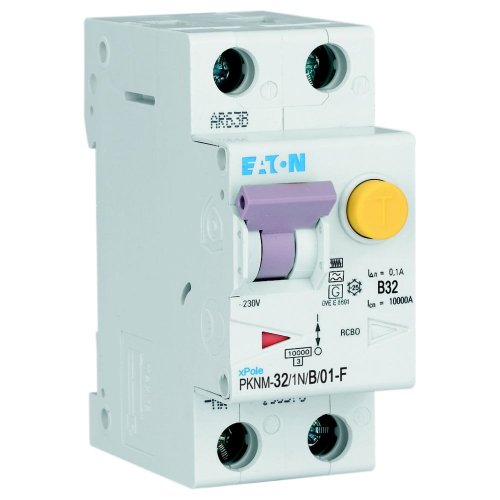 Eaton Aardlekautomaat (RCBO) PKNM, B-kar., 2P incl. N, 32 A, 100 mA, 10kA, F - Eaton wa sg136719 r - 20063555