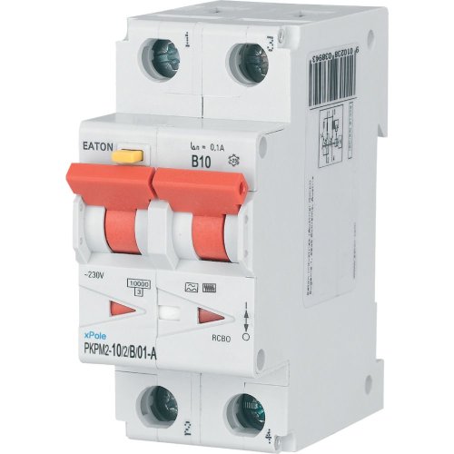Eaton Aardlekautomaat (RCBO) PKPM2, 2P, 10A, B-kar, 100mA, Type A - Eaton wa sg14319 l - 20059342