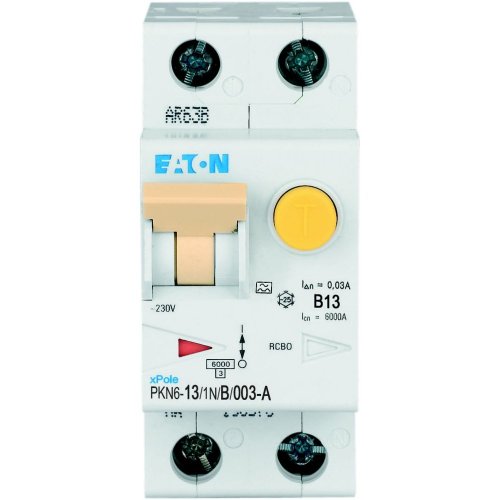 Eaton Aardlekautomaat (RCBO) PKN6 B-kar., 13A, 30mA, 2P incl. N, 6 kA, type  - Eaton wa sg151919 c - 20066125