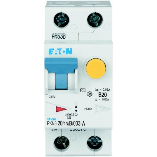 Eaton Aardlekautomaat (RCBO) PKN6 B-kar., 20A, 30mA, 2P incl. N, 6 kA, type  - Eaton wa sg154319 c - 20066133