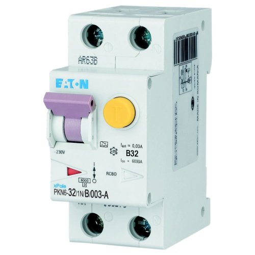 Eaton Aardlekautomaat (RCBO) PKN6 B-kar., 32A, 30mA, 2P incl. N, 6 kA, type  - Eaton wa sg156719 l - 20066141