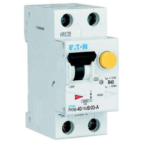 Eaton Aardlekautomaat (RCBO) PKN6 B-kar., 40A, 300mA, 2P incl. N, 6 kA, type - Eaton wa sg158019 r - 20066145