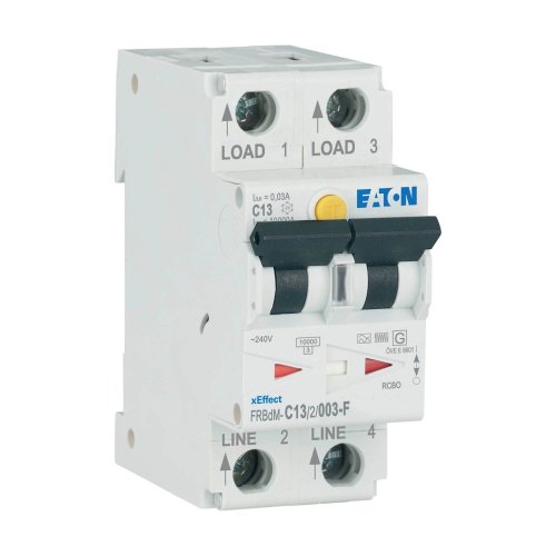Eaton Dig. aardlekaut. (RCBO) FRBdM, 2P, 13A, C-kar., 30mA, 10kA, F-type - Eaton wa sg15821 r - 20068754