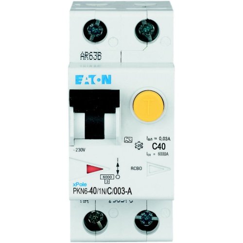 Eaton Aardlekautomaat (RCBO) PKN6 C-kar., 40A, 30mA, 2P incl. N, 6 kA, type  - Eaton wa sg158519 c - 20066146