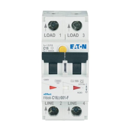 Eaton Dig. aardlekaut. (RCBO) FRBdM, 2P, 16A, C-kar., 10mA, 10kA, F-type - Eaton wa sg16021 c - 20068771