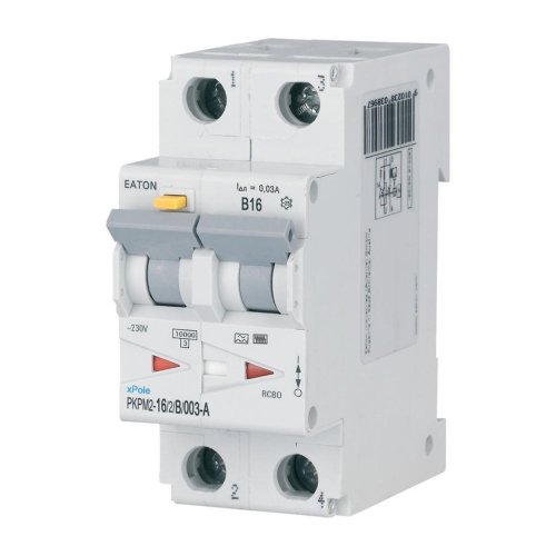 Eaton Aardlekautomaat (RCBO) PKPM2, 2P, 16A, B-kar, 30mA, Type A - Eaton wa sg18319 l - 20059336