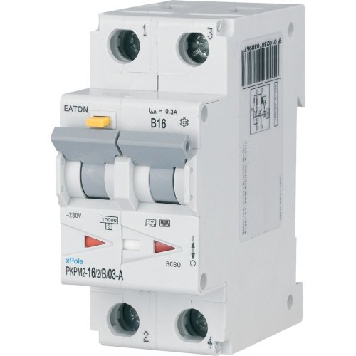 Eaton Aardlekautomaat (RCBO) PKPM2, 2P, 16A, B-kar, 300mA, Type A - Eaton wa sg19019 l - 20059445