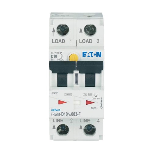 Eaton Dig. aardlekaut. (RCBO) FRBdM, 2P, 10A, D-kar., 30mA, 10kA, F-type - Eaton wa sg19521 c - 20068739