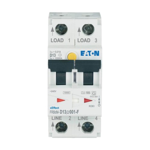 Eaton Dig. aardlekaut. (RCBO) FRBdM, 2P, 13A, D-kar., 10mA, 10kA, F-type - Eaton wa sg19721 c - 20068756