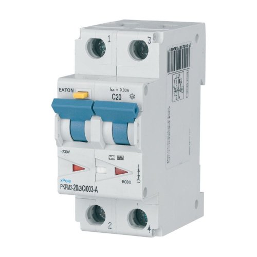 Eaton Aardlekautomaat (RCBO) PKPM2, 2P, 20A, C-kar, 30mA, Type A - Eaton wa sg21419 l - 20059341