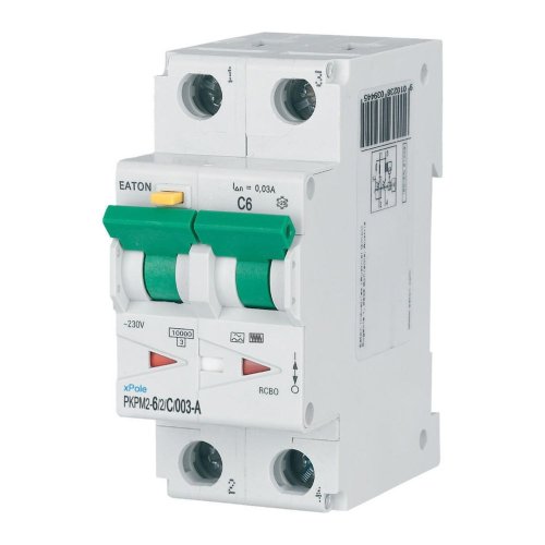 Eaton Aardlekautomaat (RCBO) PKPM2, 2P, 6A, C-kar, 300mA, Type A - Eaton wa sg24119 l - 20059447