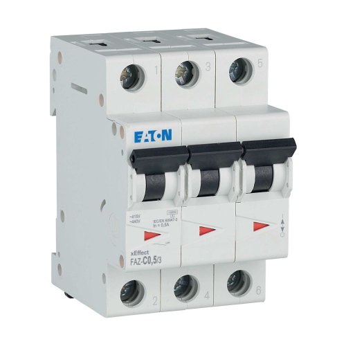 Eaton Installatie-automaat (MCB) FAZ, 3P, 0,5A, C-curve, 15kA - Eaton wa sg259920 r - 20067971