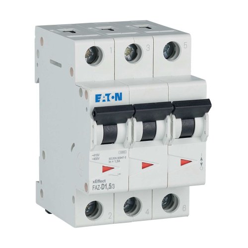 Eaton Installatie-automaat (MCB) FAZ, 3P, 1,5A, D-curve, 15kA - Eaton wa sg262620 r - 20067997