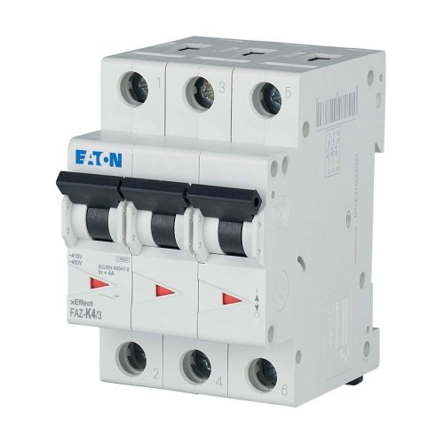 Eaton Installatie-automaat (MCB) FAZ, 3P, 4A, K-curve, 10kA - Eaton wa sg266120 l - 20068021