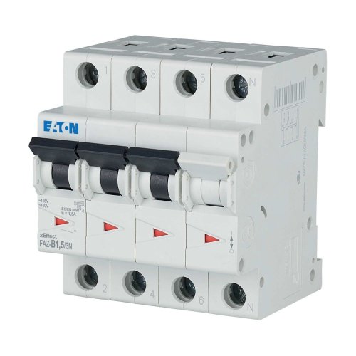 Eaton Installatie-automaat (MCB) FAZ, 3P+N, 1,5A, B-curve, 15kA - Eaton wa sg269020 l - 20068050