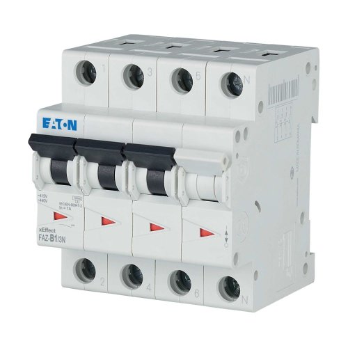 Eaton Installatie-automaat (MCB) FAZ, 3P+N, 1A, B-curve, 15kA - Eaton wa sg269220 l - 20068049