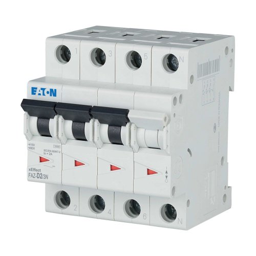 Eaton Installatie-automaat (MCB) FAZ, 3P+N, 2A, D-curve, 15kA - Eaton wa sg274820 l - 20068101