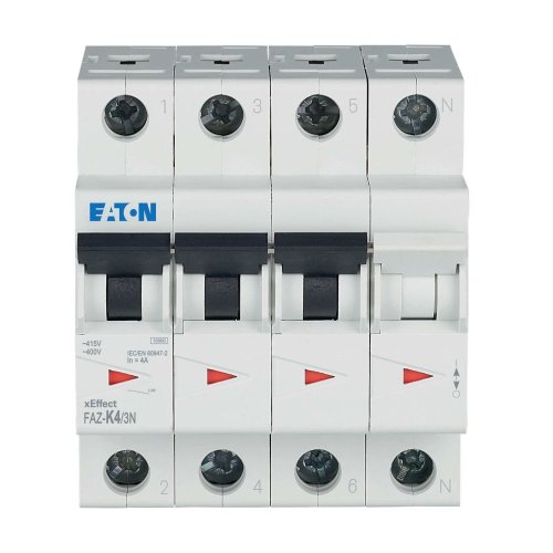 Eaton Installatie-automaat (MCB) FAZ, 3P+N, 4A, K-curve, 10kA - Eaton wa sg277220 c - 20068123