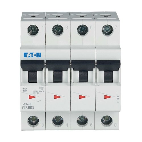 Eaton Installatie-automaat (MCB) FAZ, 4P, 6A, B-curve, 15kA - Eaton wa sg279820 c - 20068144