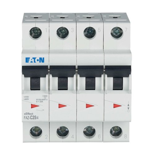 Eaton Installatie-automaat (MCB) FAZ, 4P, 25A, C-curve, 15kA - Eaton wa sg281720 c - 20068178