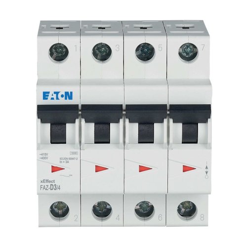 Eaton Installatie-automaat (MCB) FAZ, 4P, 3A, D-curve, 15kA - Eaton wa sg284420 c - 20068189