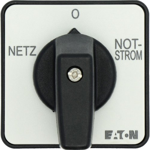 Eaton Omschakelaar, Contacten: 8, 20 A, Frontplaat: Netz-0-Notstrom, 45 &deg;, v - Eaton y7 13842 c - 20056584