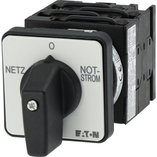 Eaton Omschakelaar, Contacten: 8, 20 A, Frontplaat: Netz-0-Notstrom, 45 &deg;, v - Eaton y7 13842 l - 20056584