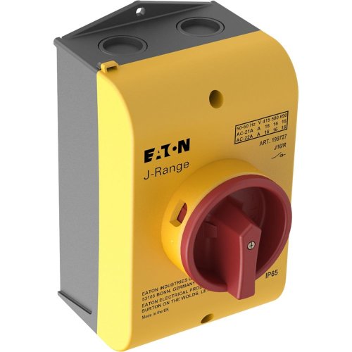 Eaton Hoofdschakelaar, 3-polig, 16 A, NOOD-UIT-functie, opbouw, gele behuizi - Eaton y7 199727 r - 20064217