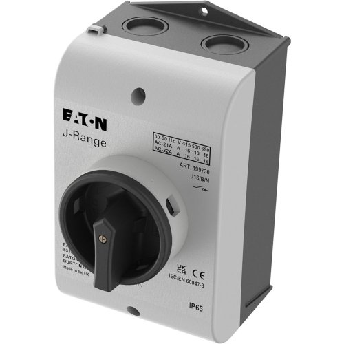 Eaton Hoofdschakelaar, 3-polig + N, 16 A, Aan - Uit, opbouw, gele behuizing, - Eaton y7 199730 l - 20064220