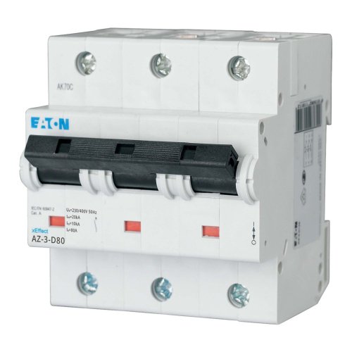 Eaton Installatie-automaat (MCB) AZ, D-kar., 80A , 3P, 20 kA - Eaton y7 211824 l - 20064883