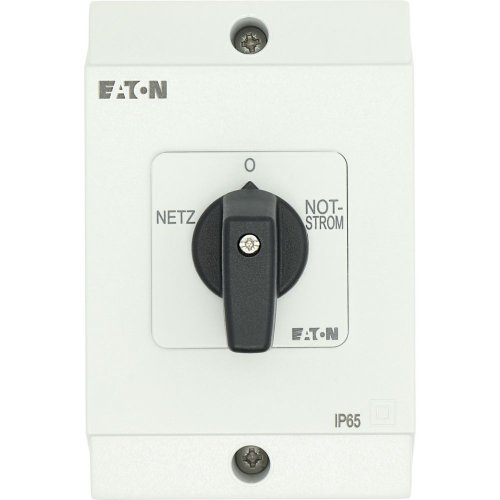Eaton Omschakelaar, Contacten: 8, 20 A, Frontplaat: Netz-0-Notstrom, 45 &deg;, v - Eaton y7 218985 c - 20065707