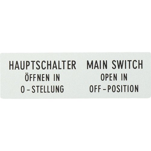 Eaton Drager, +schild, hoofdschakelaar alleen in 0-stand open, in DE/EN, voo - Eaton y7 30170 c1 - 20057119