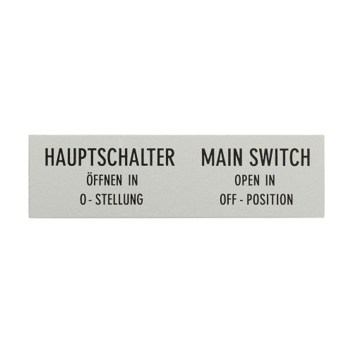 Eaton Drager, +schild, hoofdschakelaar alleen in 0-stand open, in DE/EN, voo - Eaton y7 65739 c - 20057766