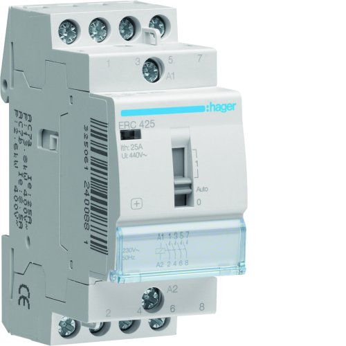 HAGER magneetschakelaar 25a 4m 230v ERC425 - Erc425 - 8411601