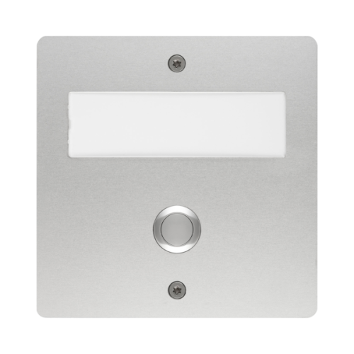 Grothe Etageplaat deurbel, opbouw aluminium, voor draadloze gongen - Etageplaat beldrukker funk ap alu grothe - 20148354
