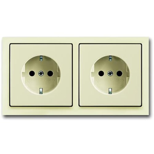 ABB Busch-Jaeger wcd ra dubbel hor m raam f-ivoor - F 20 2eucj 182k 503 - 20090107
