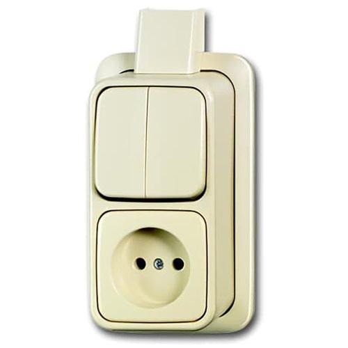 B&J combi serie + plaat opb creme 2601/5/2300 APJ - F 2601 5 2300apj - 3130427
