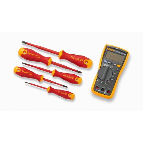 Fluke 117 multimeter voor elektriciens&5 ge&iuml;soleerde schroevendraaiers - F ib117m 01a c - 20011890